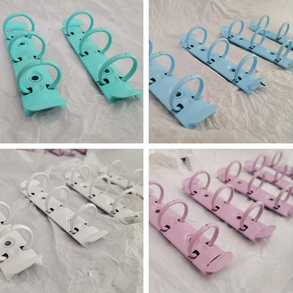 

3Pcs Metal Clip Binder Folder Secure Button Fastener O-Type File Binder Lightweight for School Office Business Use