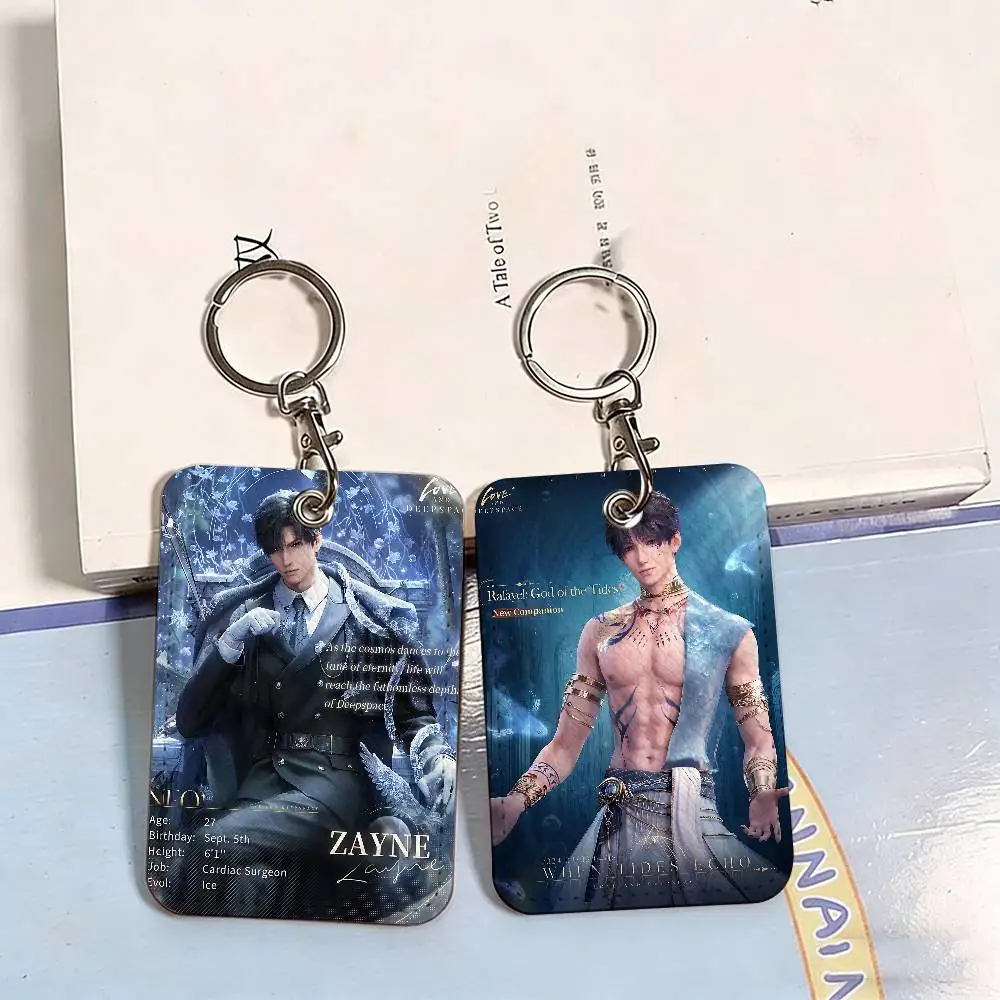Love And Deep Space game Card Holders Student ID Card Protective Cover Cases Student Campus Access Cards Key Chain Anti-lost