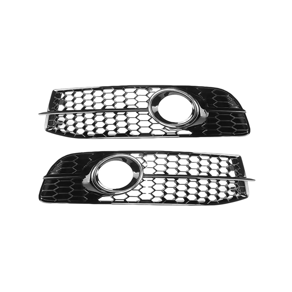 Car Front Bumper Fog Light Lamp Grille Cover for A6 2008-2011 Silver 4F0807681Q01C