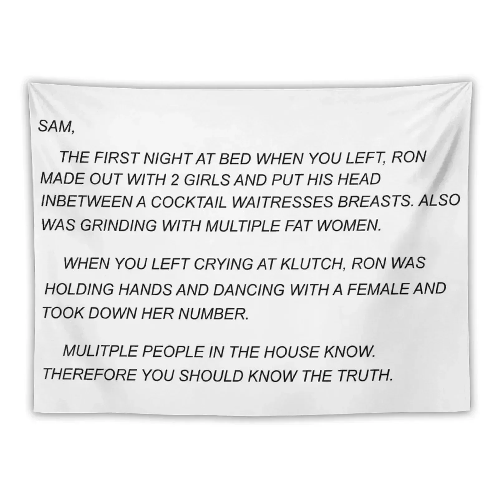 Sammi Sweetheart Letter Tapestry Wallpapers Home Decor House Decorations Tapestry