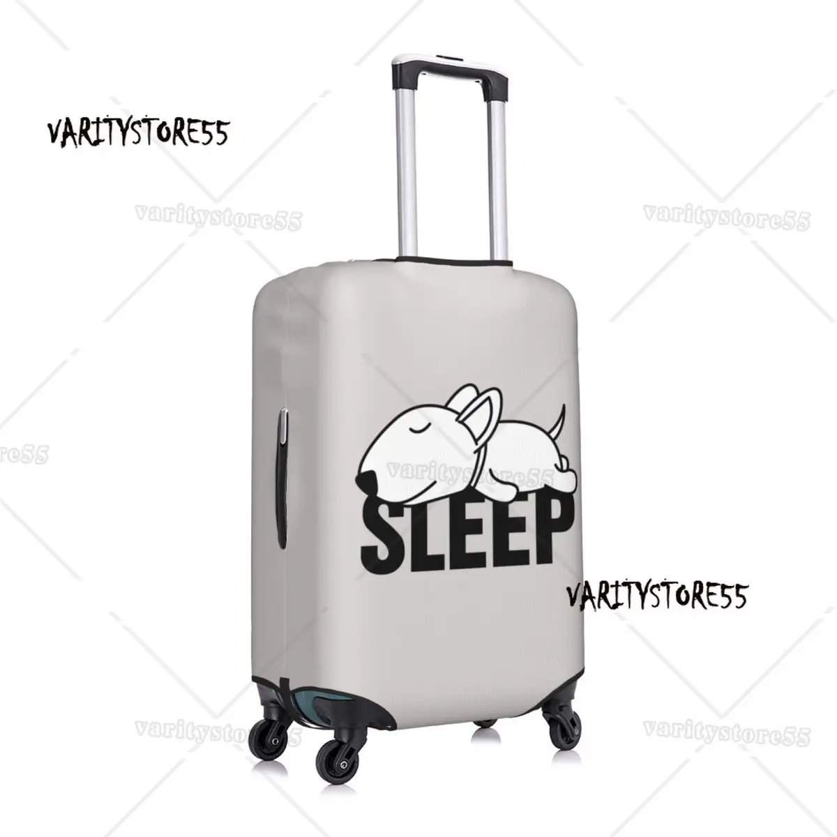 Custom Sleeping Bull Terrier Dog Luggage Cover Fashion Cartoon Animal Suitcase Protector Covers Suit For 18-32 inch