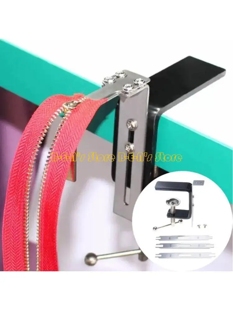 Y1AD Robust Stainless Steel  Zippers Holder Threader Secure Zippers Fastener for Clothing Repairs