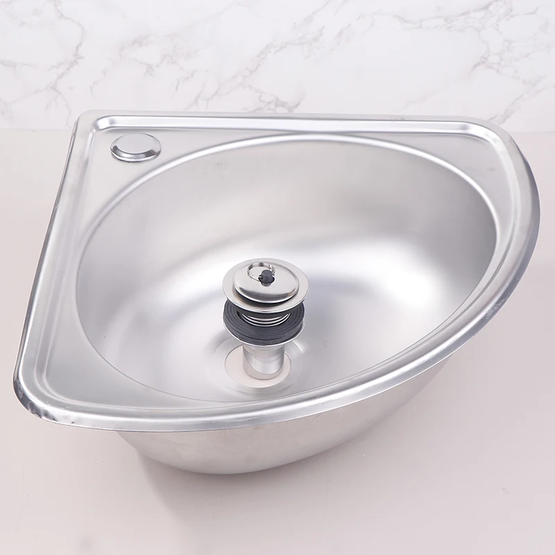 1PC 34*34cm 小型ステンレス製洗面器、キッチンシンク、キャンピングカー、野菜コーナー、モーターホーム、バー用のシングルボウルドロップ