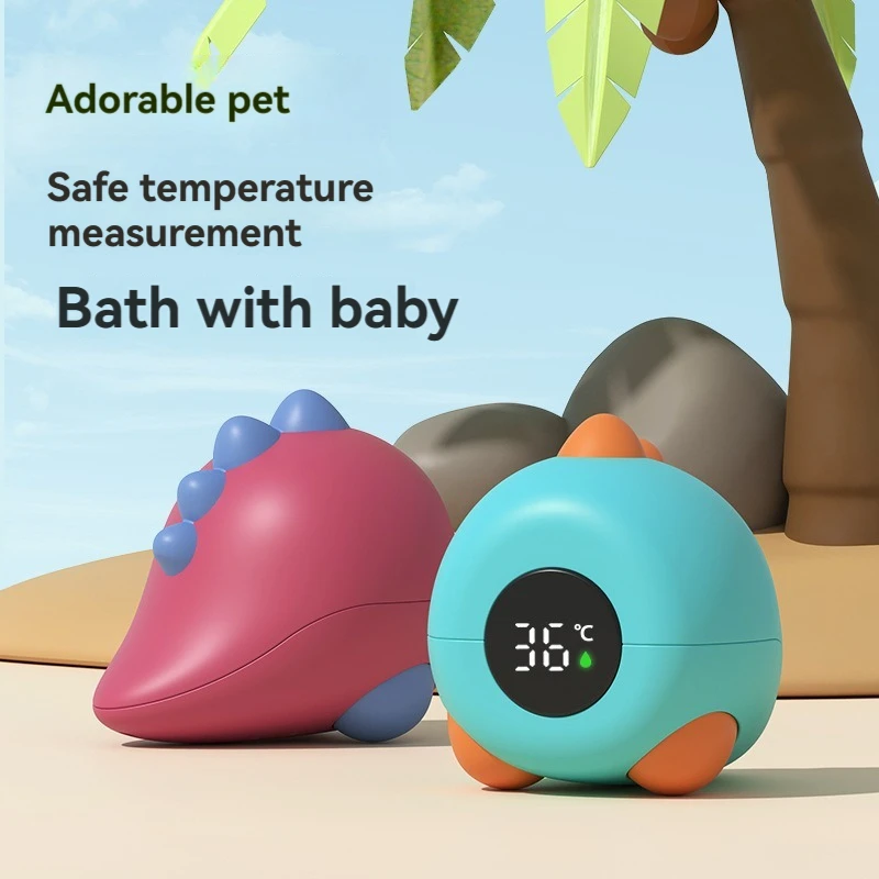 

Dinosaur Baby Water Thermometer Number Shows The Newborn Swimming Pool Bath And Bathing Real-Time