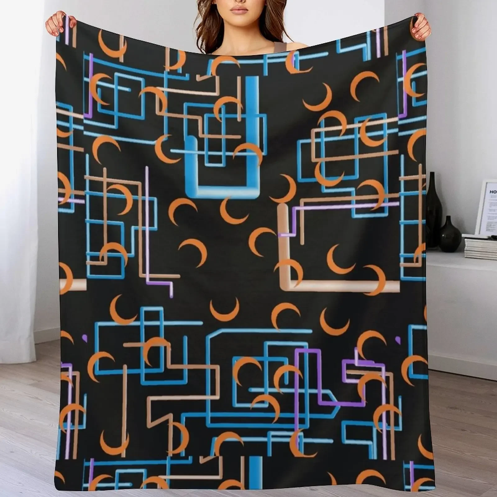 Dan Flashes - A colorful shirt wore by Dan Flashes Throw Blanket Multi Purpose Soft Warm Blanket for Home Travel