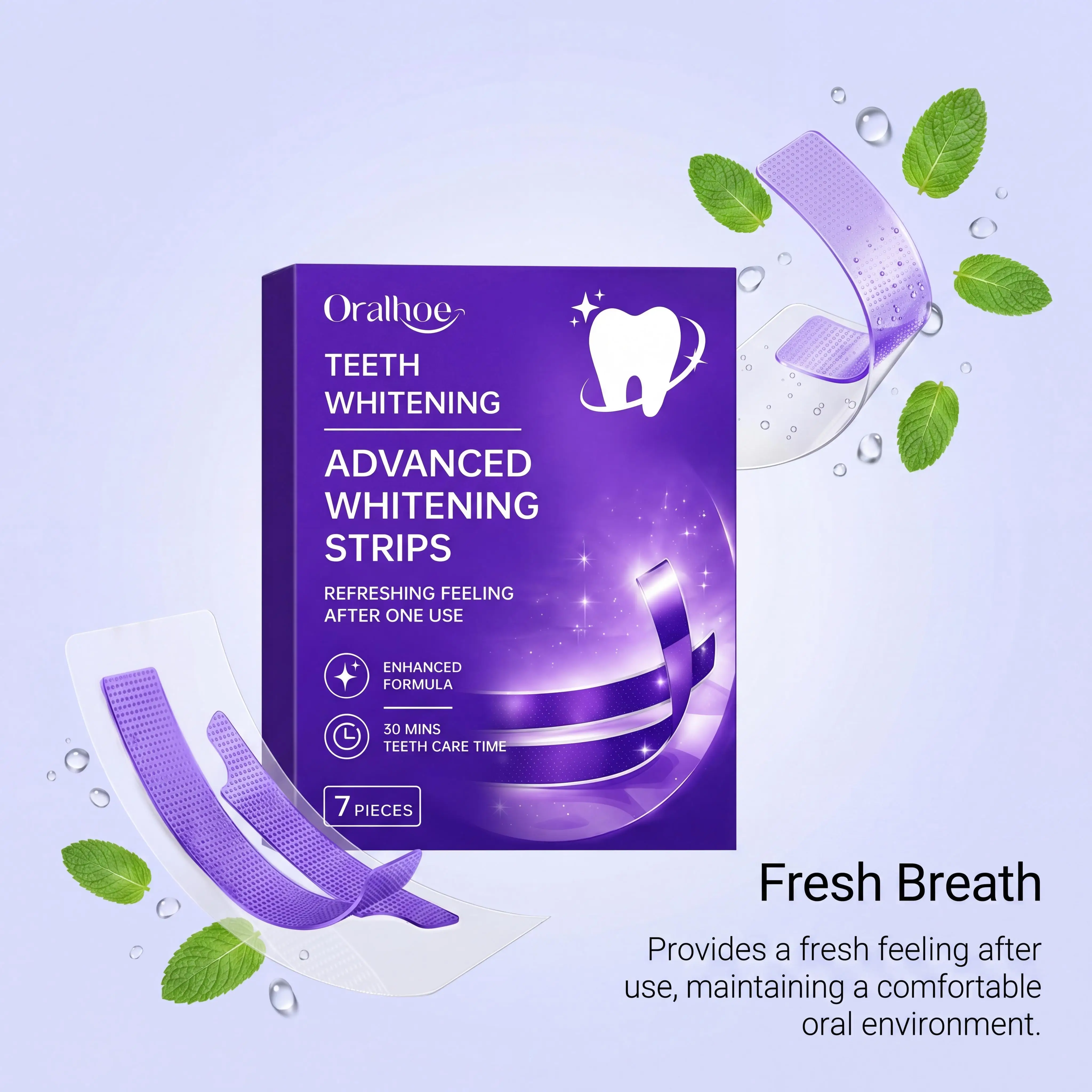 오랄호 퍼플 어드밴스드 치아 미백 스트립 얼룩 제거 민 - Teeth Whitening Instant 리뷰 및 가격