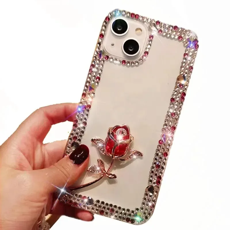 

Luxury Sparkle Diamonds Handmade Bling Case for iPhone, 16Pro max XR, X, XS Max, 6, 7, 8, 11, 12, 13, 14, 15 Plus Pro Max