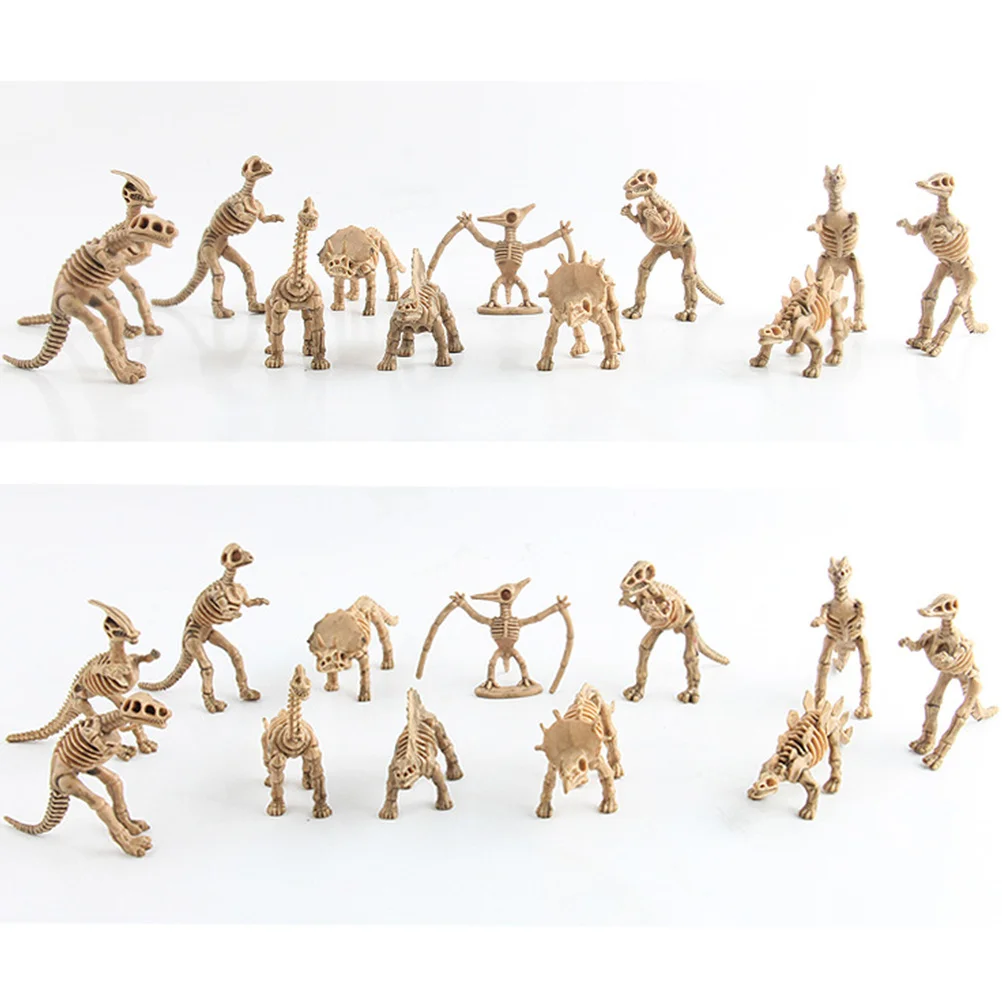 24 pezzi decorazione dinosauro mini set di plastica insegnamento delle scienze educative simulazione design vivido presa sicura