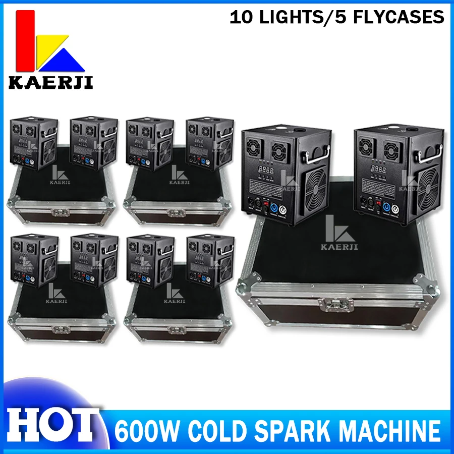 

10Pcs 600W Cold Spark Firework Machine With 5Pcs Case For DJ Wedding Dmx And Remote Control Spark Fountain Sparkular Machine