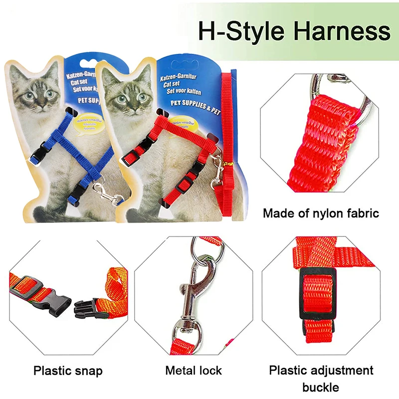 Cute Pet Chest Strap Outdoor Adjustable Breathable Cat Leash Leash Portable Pet Training Cat And Dog Walking Device