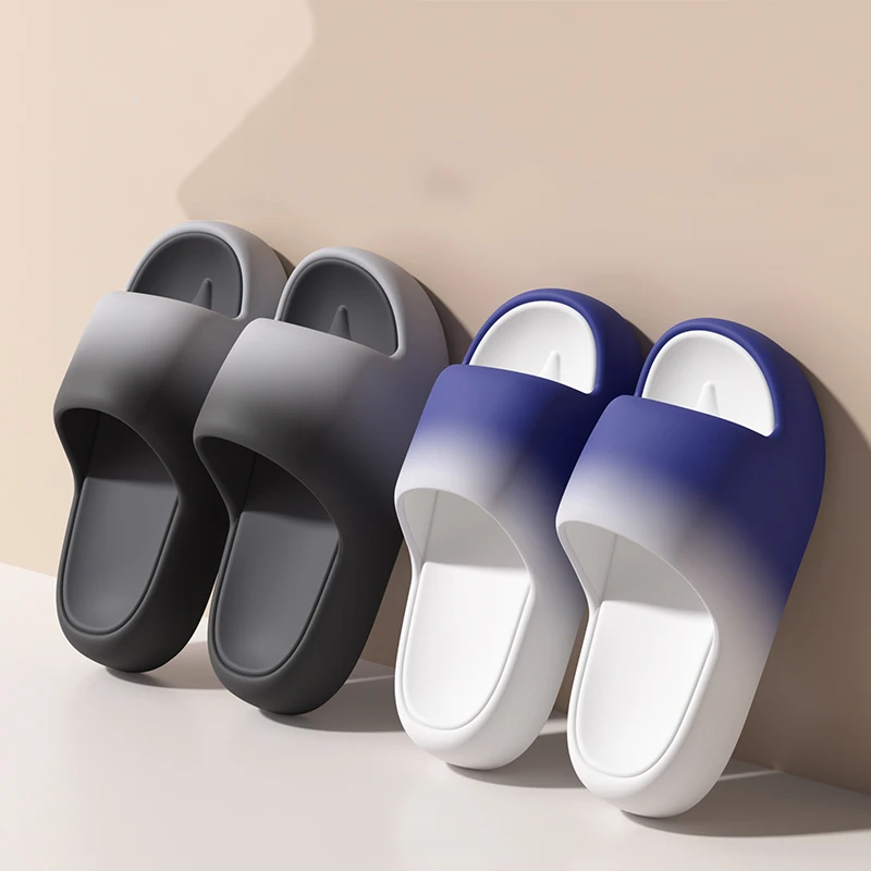 Fashion Men's Slippers Outdoor Non Slip Beach Sandals Indoor Outdoor High Quality EVA Slippers Comfortable Couple Slides