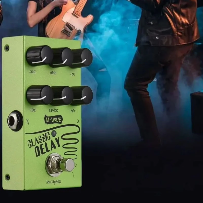 In-Stock M-Vave Classic Delay Guitar Effect Pedal, 600ms Delay Time True Bypass For Electric Guitar & Bass Pedalboard