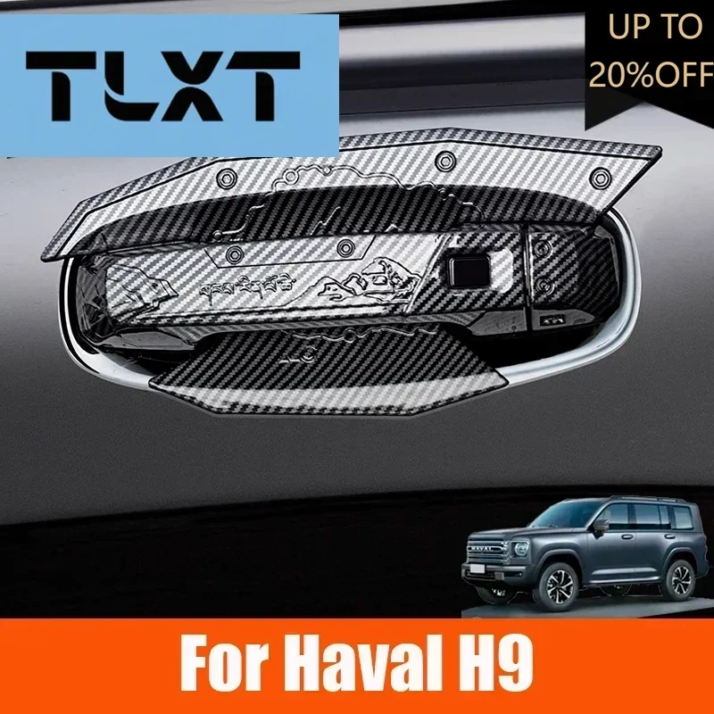 

Для HAVAL H9 2nd MKII 2024 2025 2026 хромированная крышка дверной ручки автомобиля, накладка на дверные чаши, наклейка, крышка чаши внешней двери, аксессуары