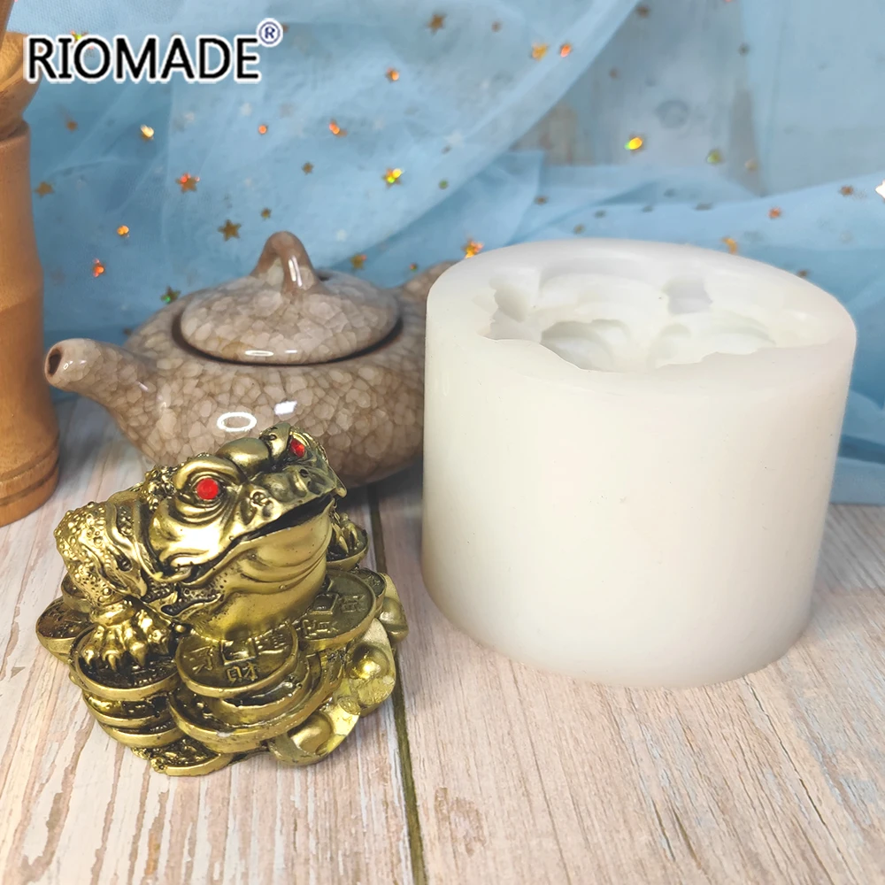 3D Chinese Styles Frog Silicone Mold For Home Ornament Decoration Tools DIY Handmade Gypsum Resin Candle Clays Making Mould