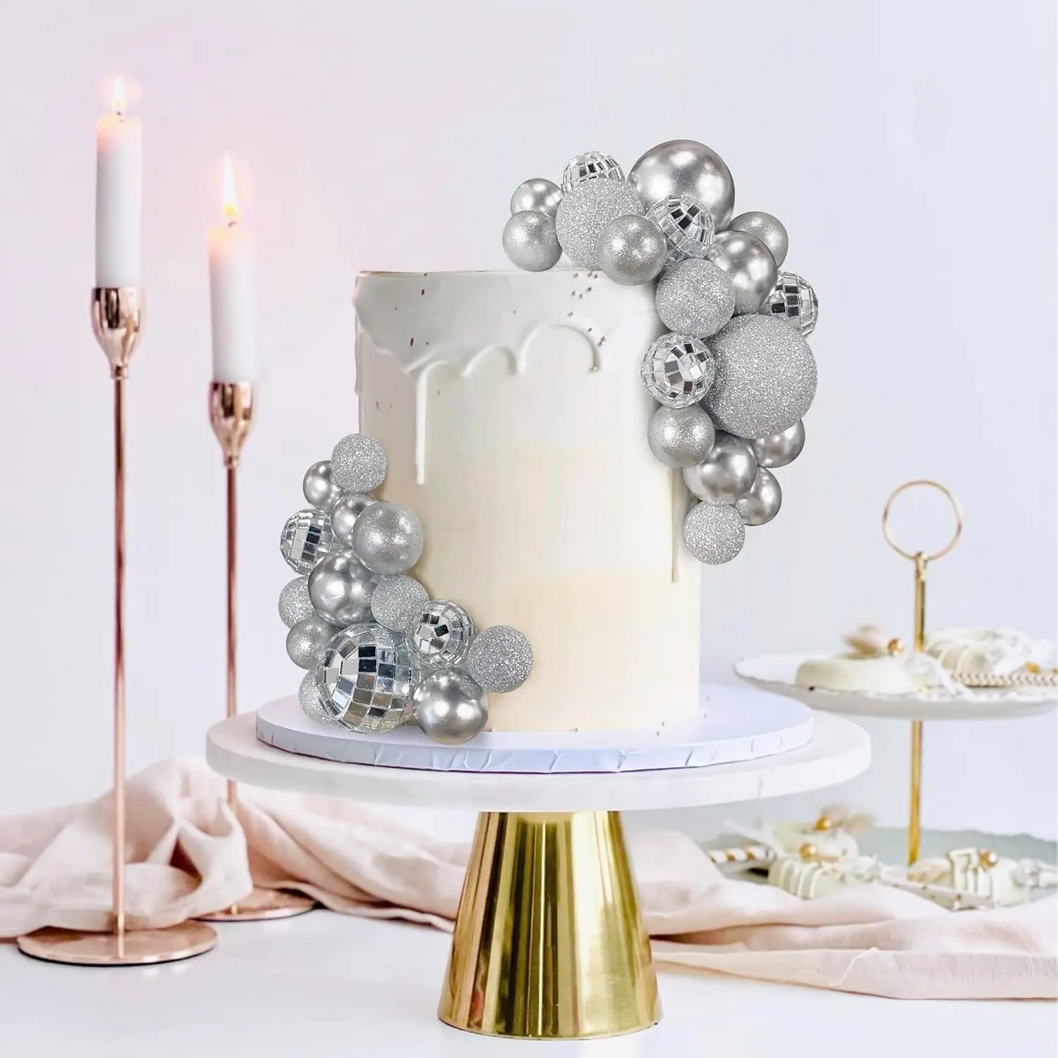 Disco Ball Cake Topper Mirror Balls Cake Decorations