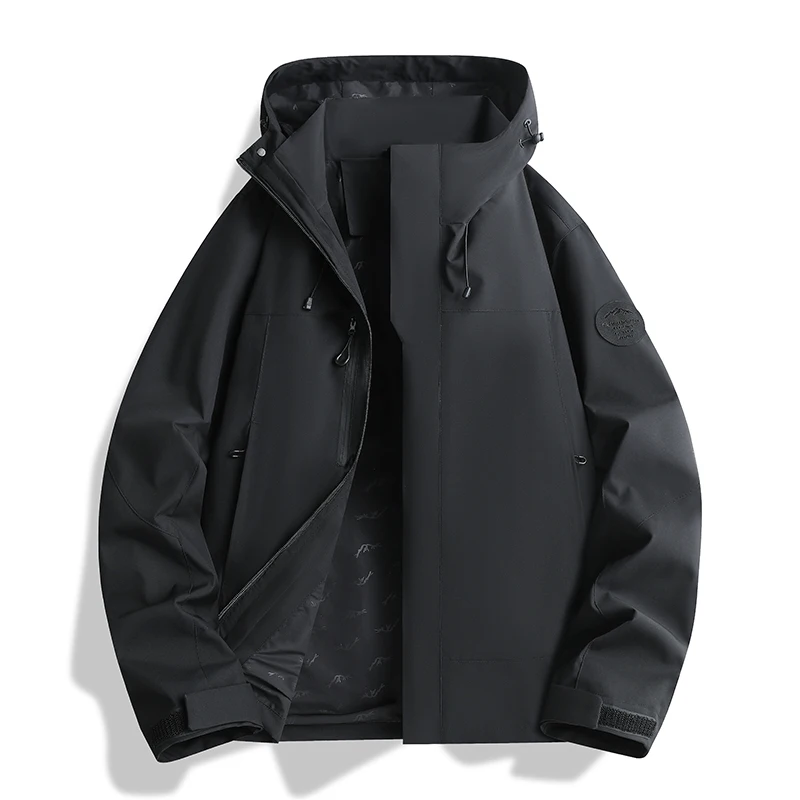 Men's Outdoor Hooded Windproof and Warm Jacket Sports and Leisure Multi Pocket Waterproof Mountaineering Couple Jacket
