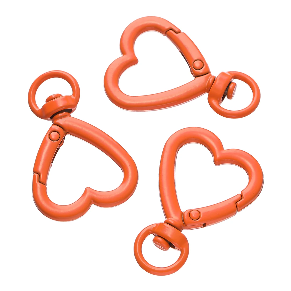 5pcs Metal Heart Lobster Claw Clasps