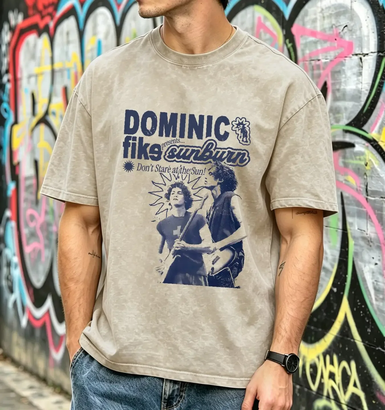 washed T Shirt Dominic Fike long or short sleeves vintage Washed Comfortable graphic streetwear designer clothes Versatile