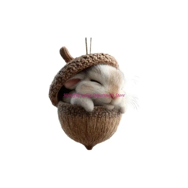 (قطعة واحدة) زينة عيد الميلاد ديكور حيوانات أكريليك مع التوت الأحمر، شجرة معلقة للمقصورة، ديكورات عطلات المزرعة