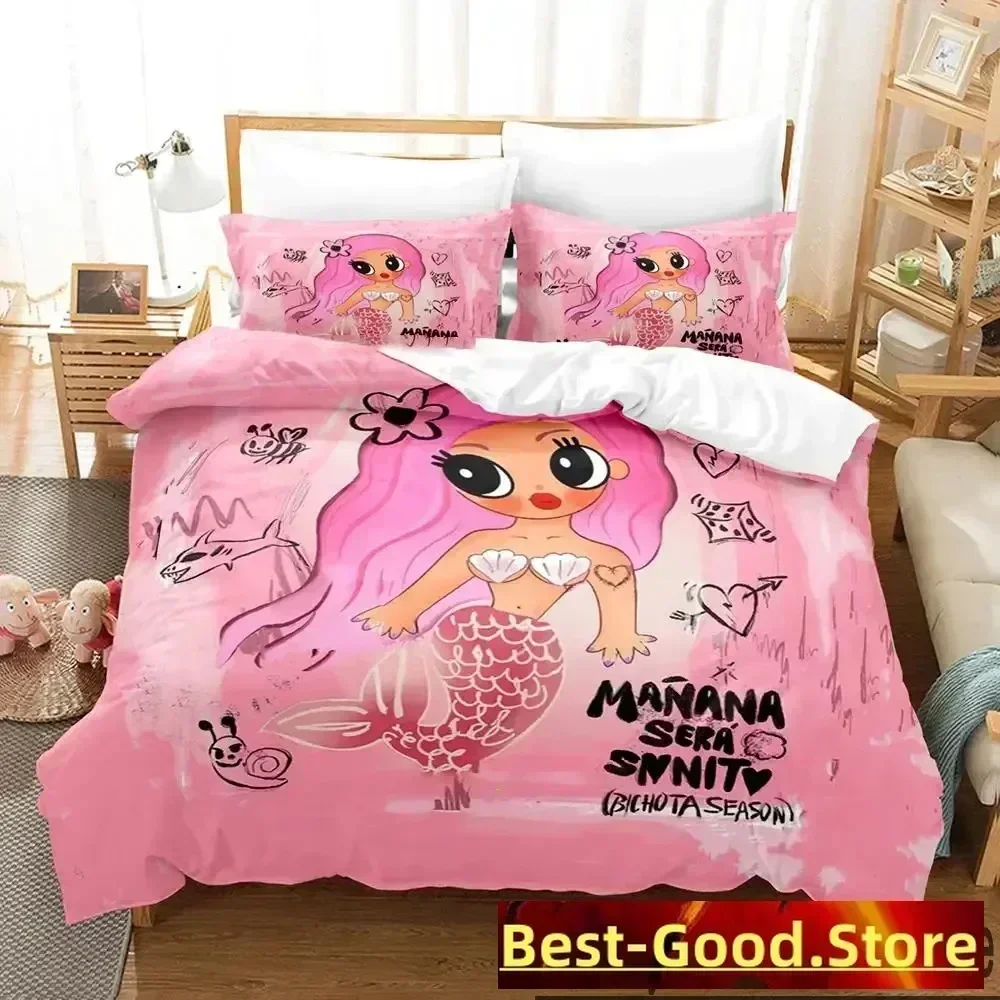 3D Print Karol G Manana Sera Bonito Bichota Bedding Set Duvet Cover Sheet Printed Bed Set Pillowcase Bed Comforter Bedroom size