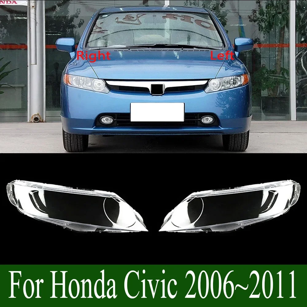

For Honda Civic 2006~2011 Kap Lampu Transparan Penutup Lampu Depan Penutup Lampu Depan Kerangka Lensa Plexiglass