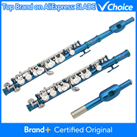 SLADE Piccolo 16 Holes C Key Piccolo Cupronickel Body Piccolo Half-size Flute Woodwind Instrument With Case Accessories