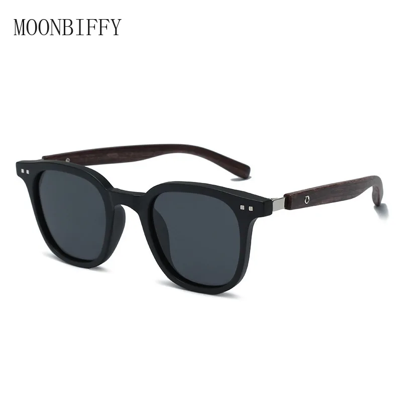 

Trendy Retro Wood Grain Sunglasses for Women Men's Polarized Square Sun Glasses UV Protection Cycling Eyewear Outdoor Street