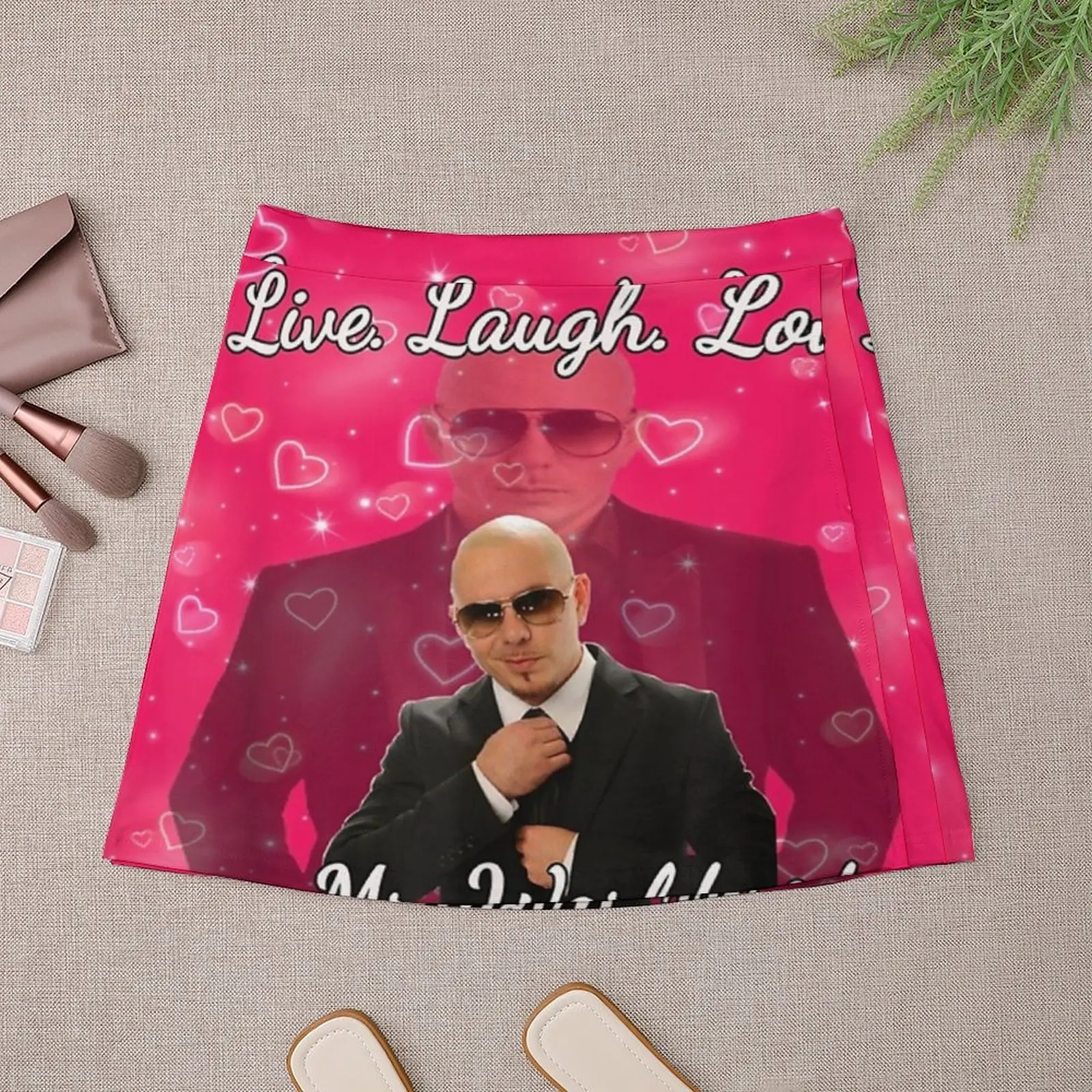 Mr Worldwide Pitbull Valentine Mini Skirt Evening dresses Skort for women Mini Skirt