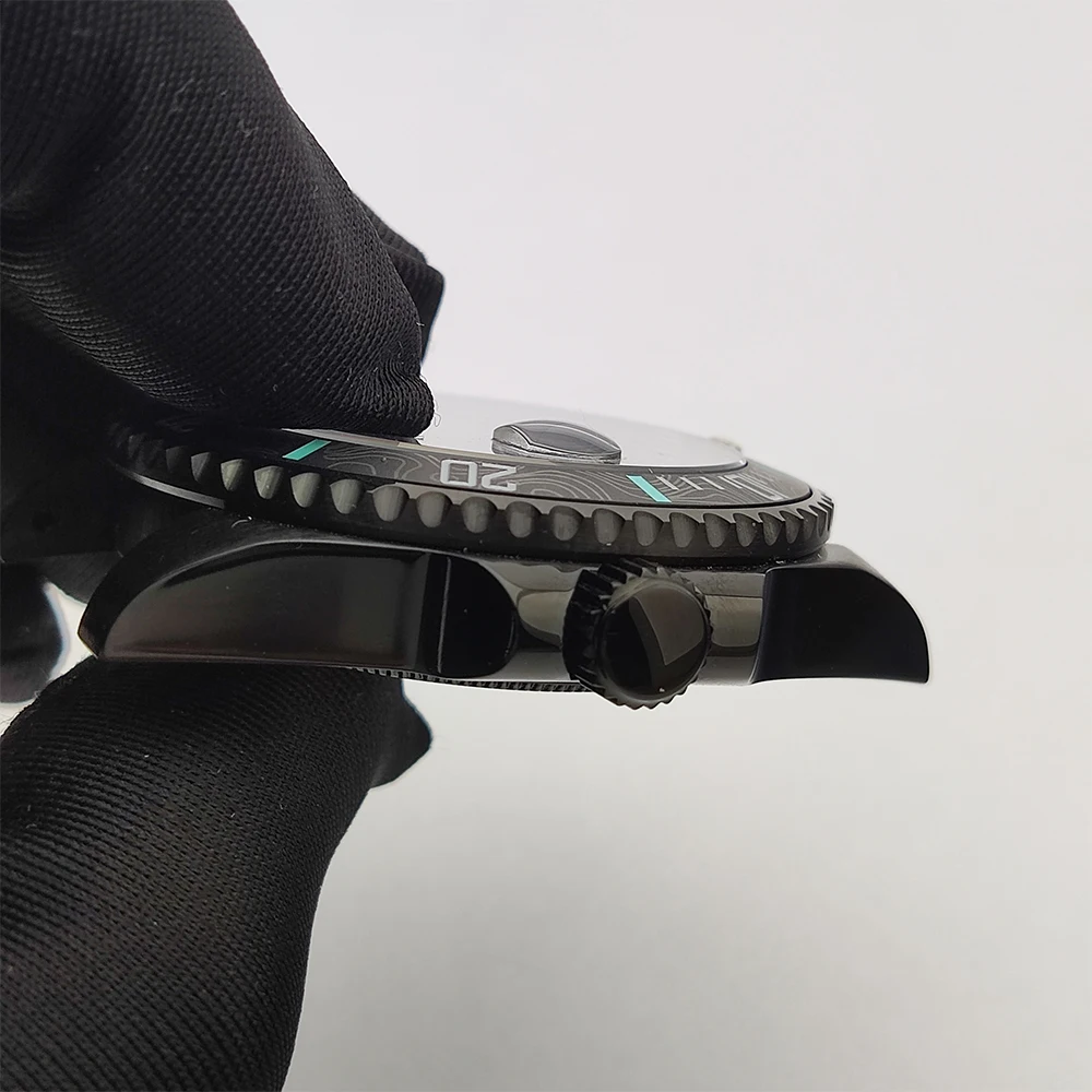 MEN 40mm NH35 Watch Case with Sapphire glass 120 Click gmt bezelCompatible with NH34/NH35/NH36 Movements Waterproof 28.5mm Dial