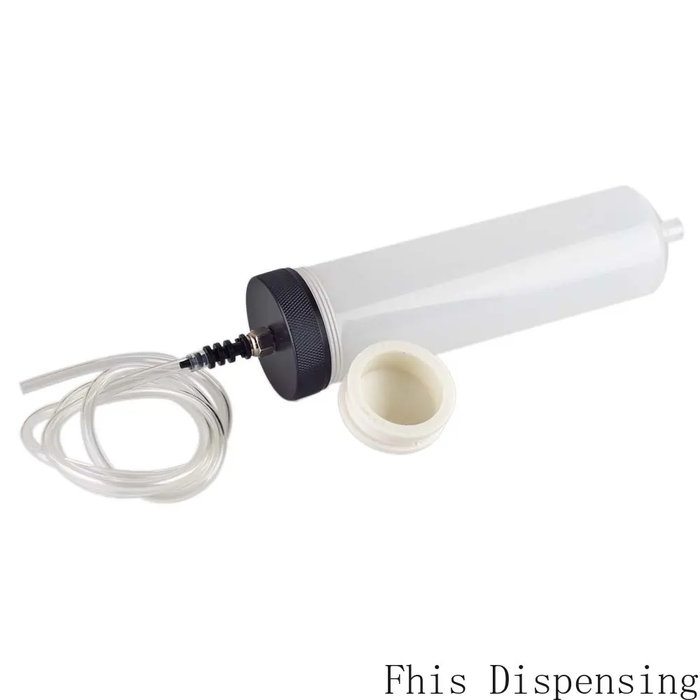 Thickening Explosion-Proof 300cc Helix Luer Lock Tip Dispenser/Dispensing Syringe Barrel with Adapter (Metal Cover)