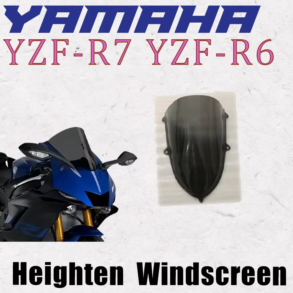 

Motorcycle Windshield For YAMAHA YZF-R7 YZF-R6 Heighten Windscreen Enlarge Wind Spoiler Cover Fairing Windshield WRS RacingMotor