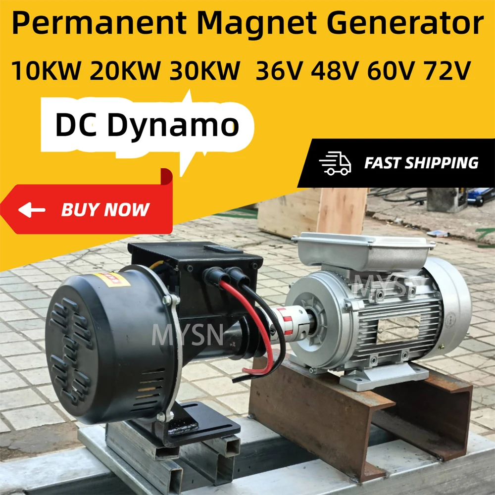 

CE Certified 30000W 20KW Permanent Magnet Generator 3 Phase AC Alternator Energy Unit 60V 48V Electric Generator DIY With Motor