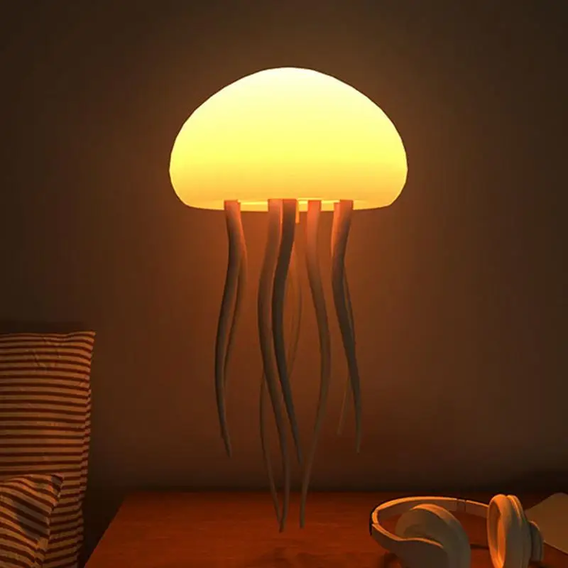 Rechanging Table Night Light Color Changing Atmosphere Light Birthday Christmas Gift Voice Control Dancing Jellyfish Lamp