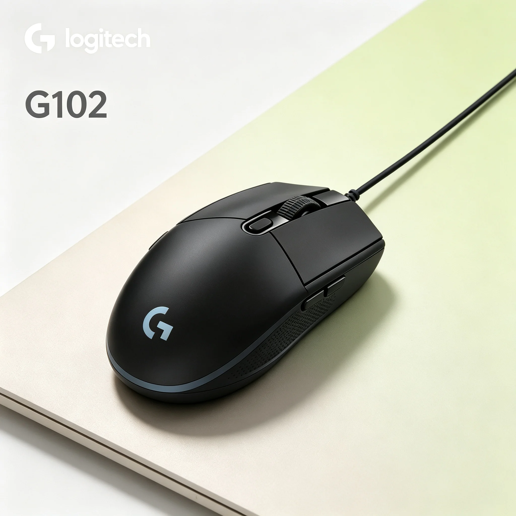 Logitech G102 Wired Gaming Mouse Smooth Surface Texture For CSGO PUBG LOL League of Legends Valorant Long‑Hour Gaming Office Mic