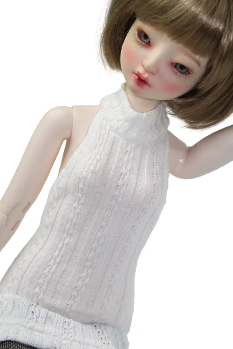 Roupas de bonecas bjd para 43-45cm 1/4 msd moda suéter com gola halter presentes para meninas