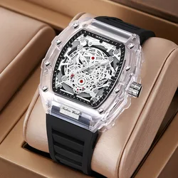 Uthai Mannen Horloge Sport Persoonlijkheid Wijn Vat Quartz Polshorloge Transparante Kalender Mannelijke Mode Klok Horloges Cadeau