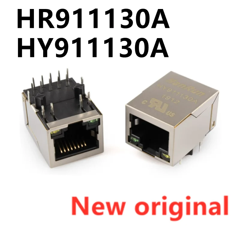 

5PCS New original HR911130A /HY911130A HanRun With lamp gigabit RJ45 Network interface socket