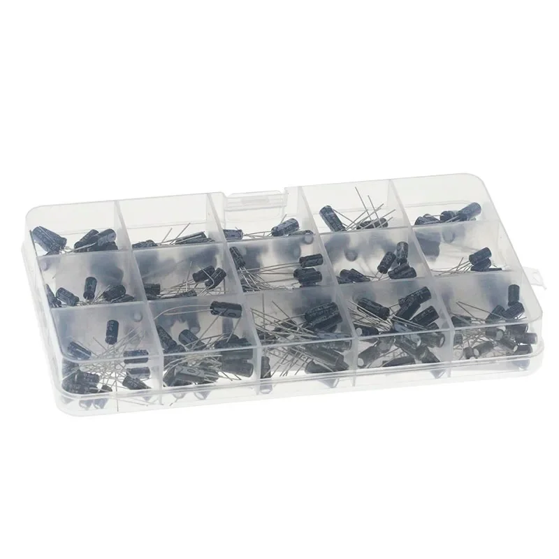 3000 pieces of 15 specifications (0.1uF -1000uF) direct insertion capacitors mixed electrolytic capacitor combination set