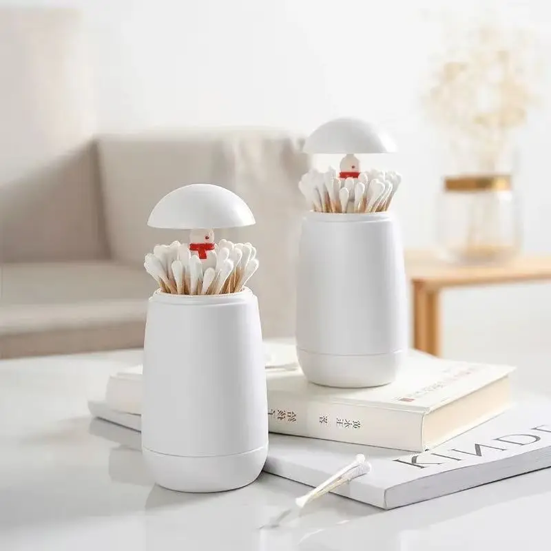 Press Type Automatic Lifting Toothpick Box Personality Creative Dustproof Cotton Swab Bud Holder Dispenser Organizer Storage Box