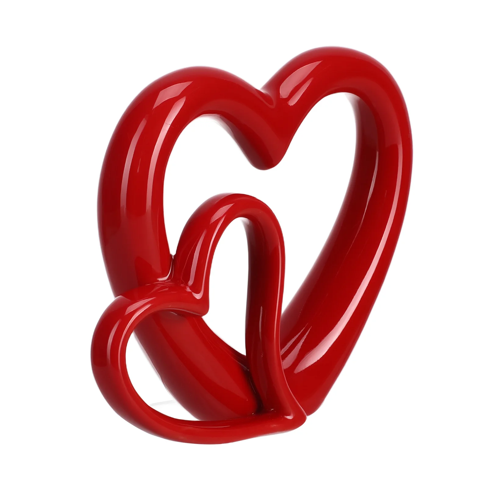 

Portable Ceramic Heart Decoration Compact Size Lightweight Perfect for Home Office Wedding Party Desktop Display Art Piece