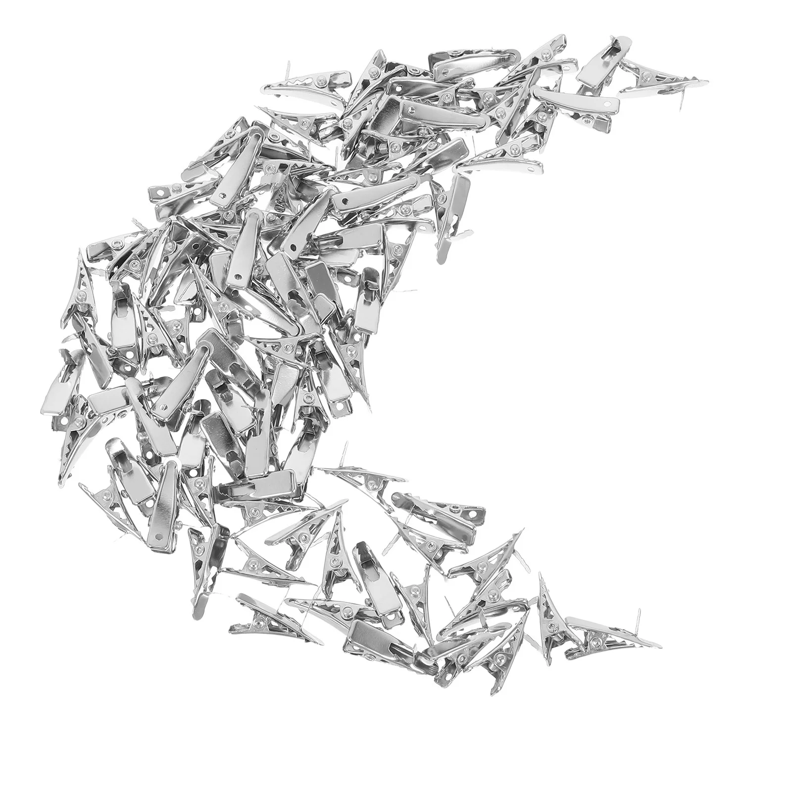 

100Pcs Metal Ornament Clips Christmas Decor Hangers Strong Grip Alligator Style for Tree Garland Floral Decoration Clamps