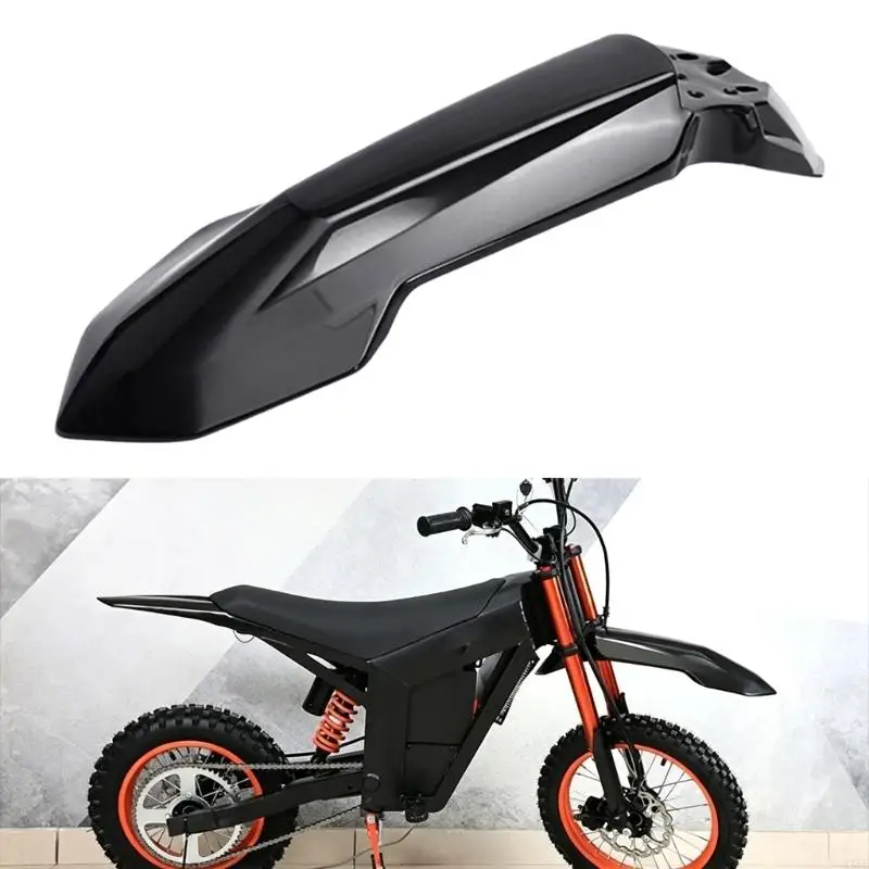 M76E Motorrad-Frontkotflügel-Reparaturteil, schwarze Kunststoff-Radabdeckung mit Montageplatte für Fahrten auf nasser Straße und – Detail 10