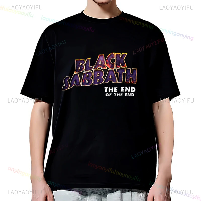 2024 Graphic Printed Shirts-Black-Sabbath-Rock Band Customized TShirt Hip Hop Streetwear Harajuku Casual Mens Clothes Womens Top