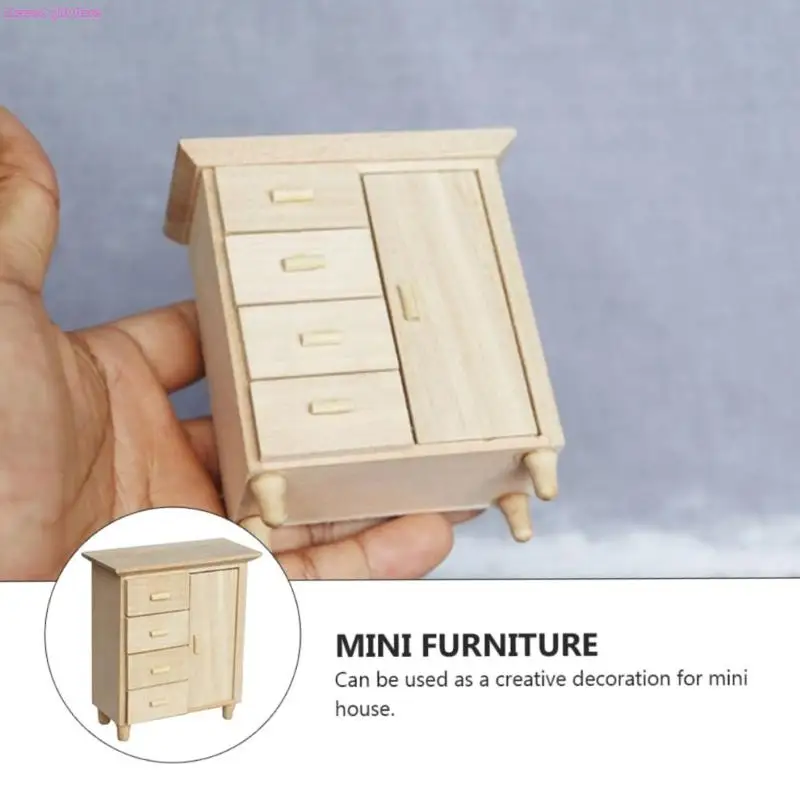 Tủ lưu trữ mini D0JC với 4 ngăn kéo hoàn hảo cho các phụ kiện búp bê