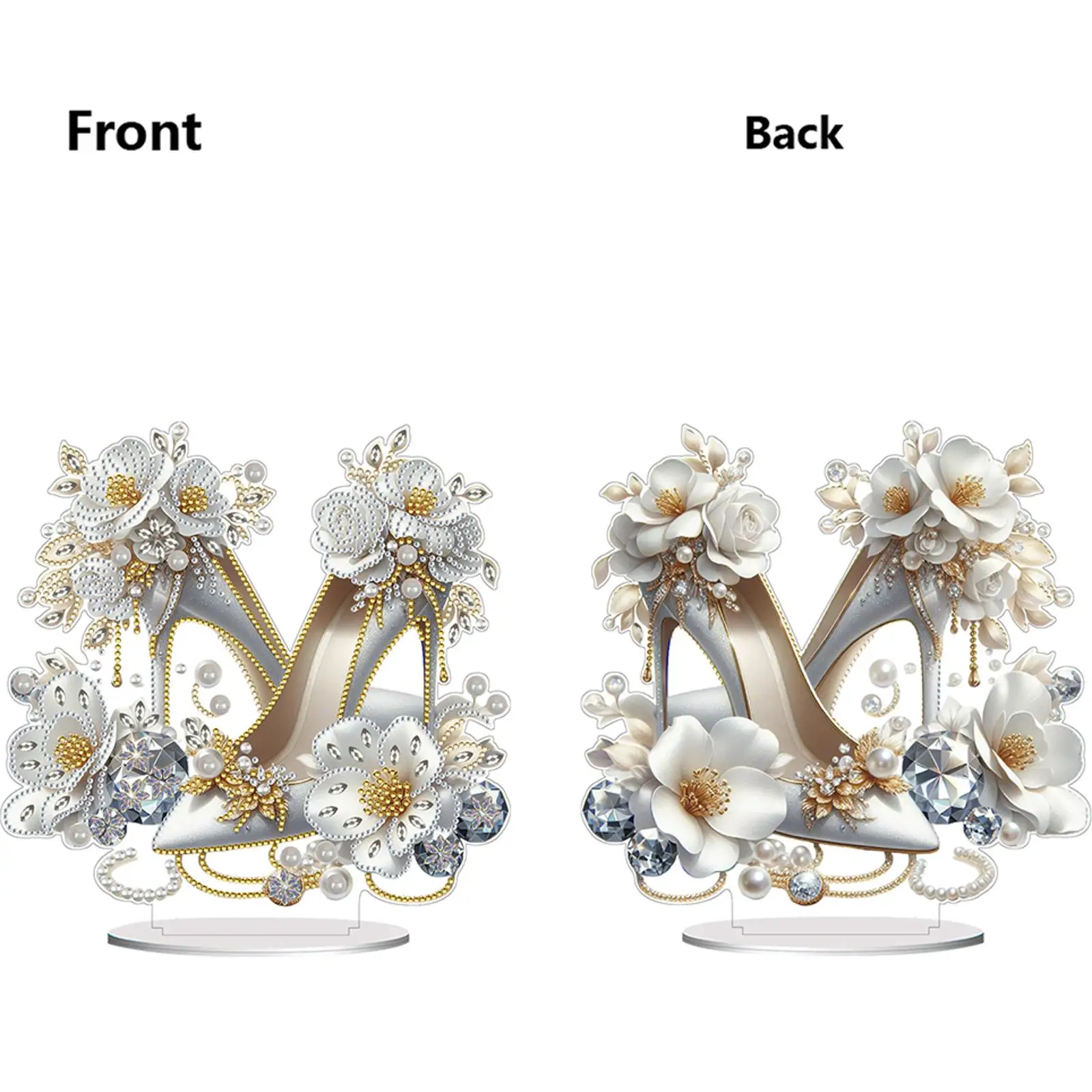 

Наборы для алмазной вышивки на акриле: элегантные туфли на высоком каблуке необычной формы