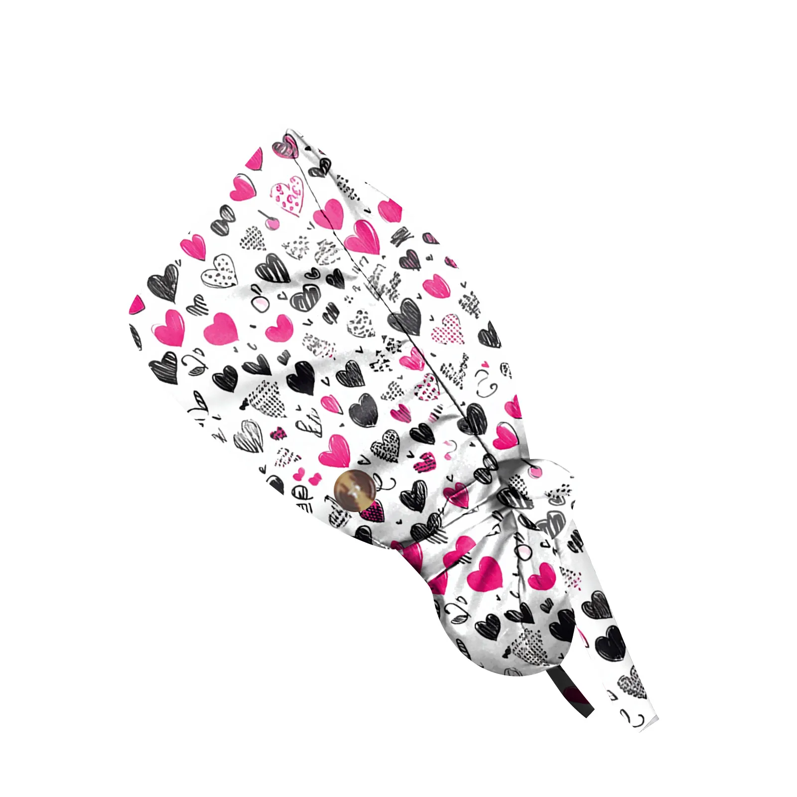 Verstelbare chirurgische scrubcaps Paardenstaarthouder met knopen Voedingshoeden Lang haar Bouffant Bloemenprint Verpleegsterspetten Dames en heren