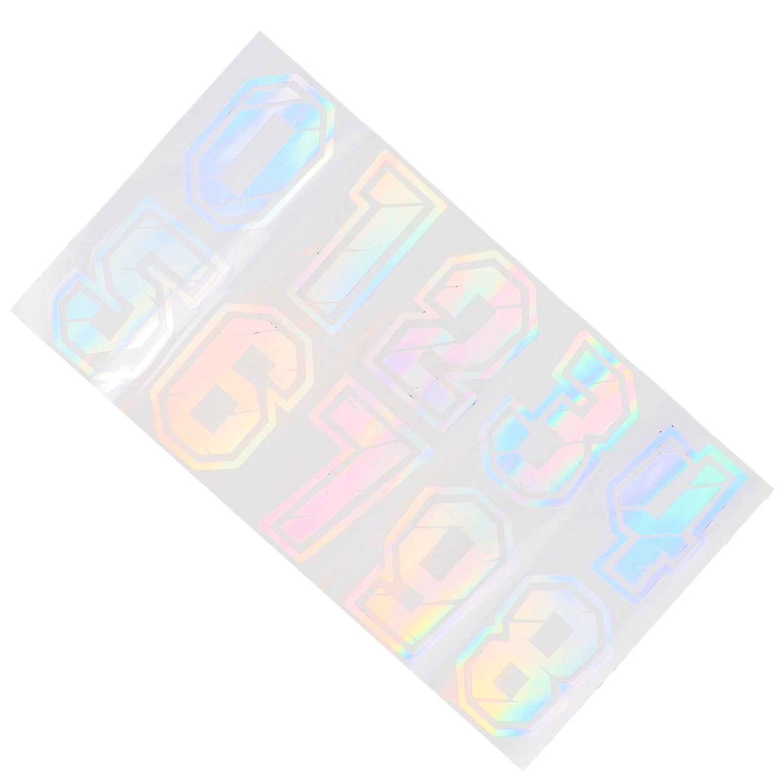 

Водонепроницаемые светоотражающие наклейки с цифрами 0-9, радужные самоклеящиеся стикеры для мотоциклов, хоккея и спортивного инвентаря