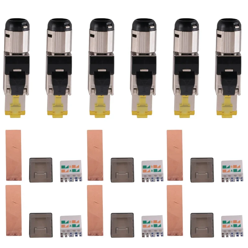 A95G 36-Pack Tool Free Shielded RJ45 Cat 8, Cat8 Field Termination Plug, Cat8 Connector, Cat8 Plug