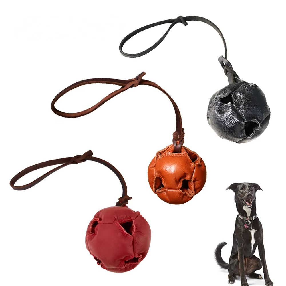 

Pet Dog Toy Ball Dogs Training Supplies Cow Leather Ball Durable Bite Stick Bite Pillow German Shepherd Malinois