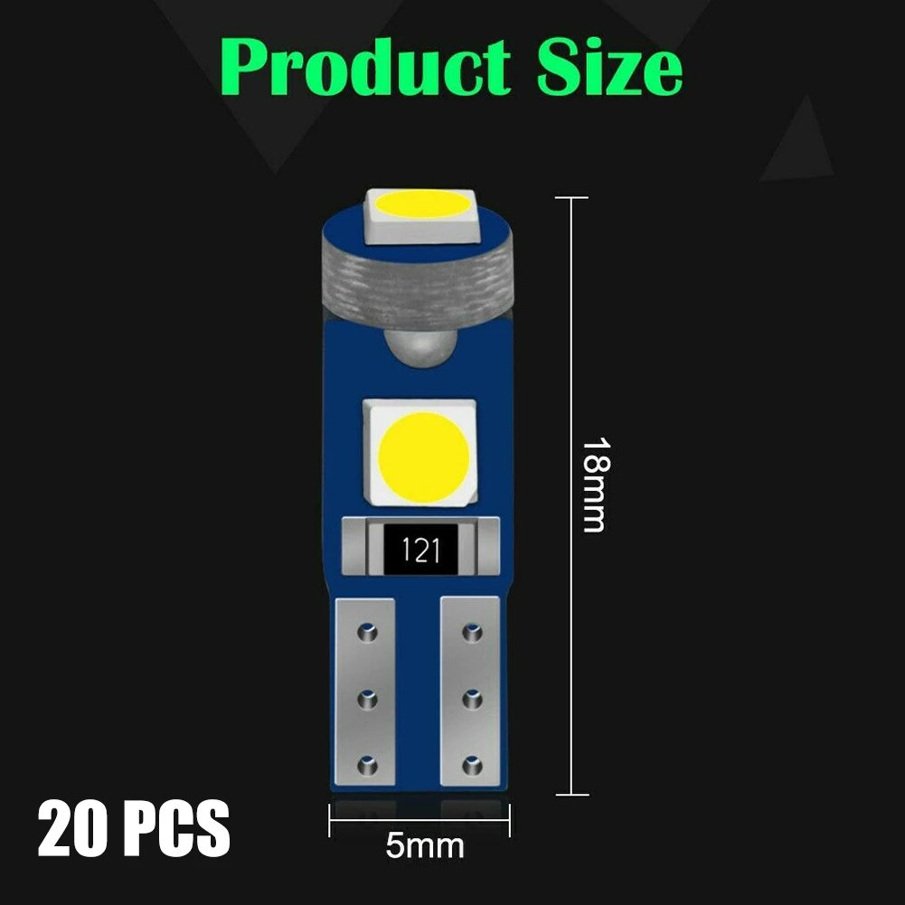 20 قطعة/المجموعة سيارة أداة لوحة داش لوحة القيادة أضواء قياس T5 74 3-SMD LED لمبات W3W أضواء داخلية تحذير مؤشر مصابيح